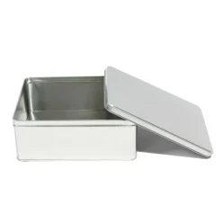 Medium Square Silver Tin Container By Celebrate It™