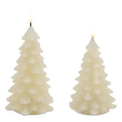 Melrose LED Pine Tree Candles Set