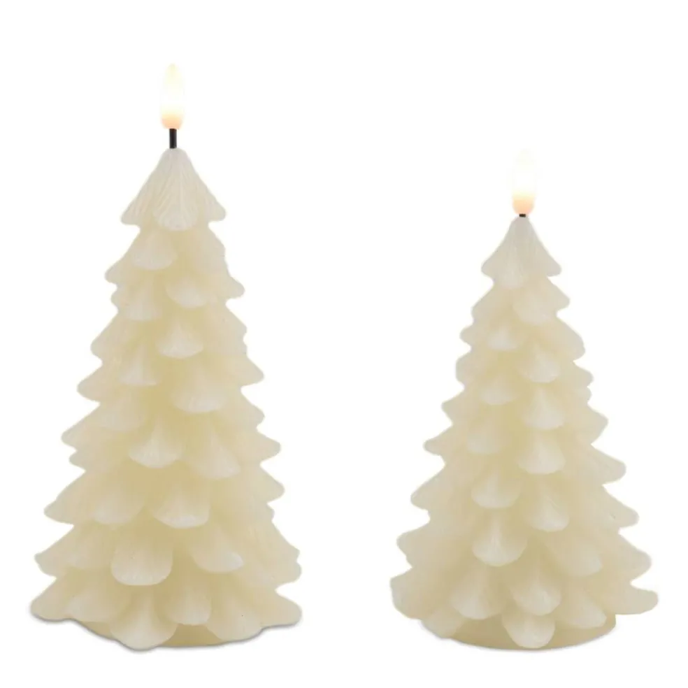 Melrose LED Pine Tree Candles Set