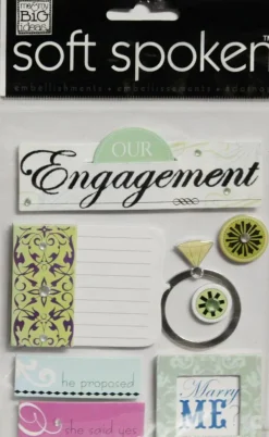 Me & My Big Ideas Soft Spoken Our Engagement Dimensional Stickers