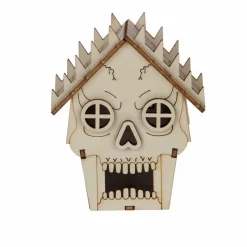 4.25" Menacing Skull Cottage DIY LED Wood Décor by Make Market®