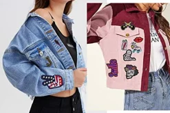 Meneng Embroidered Patches Iron-on Appliques: 30pcs Assorted Cool Punk Embroidery Sew-on Patch for Jackets Clothing