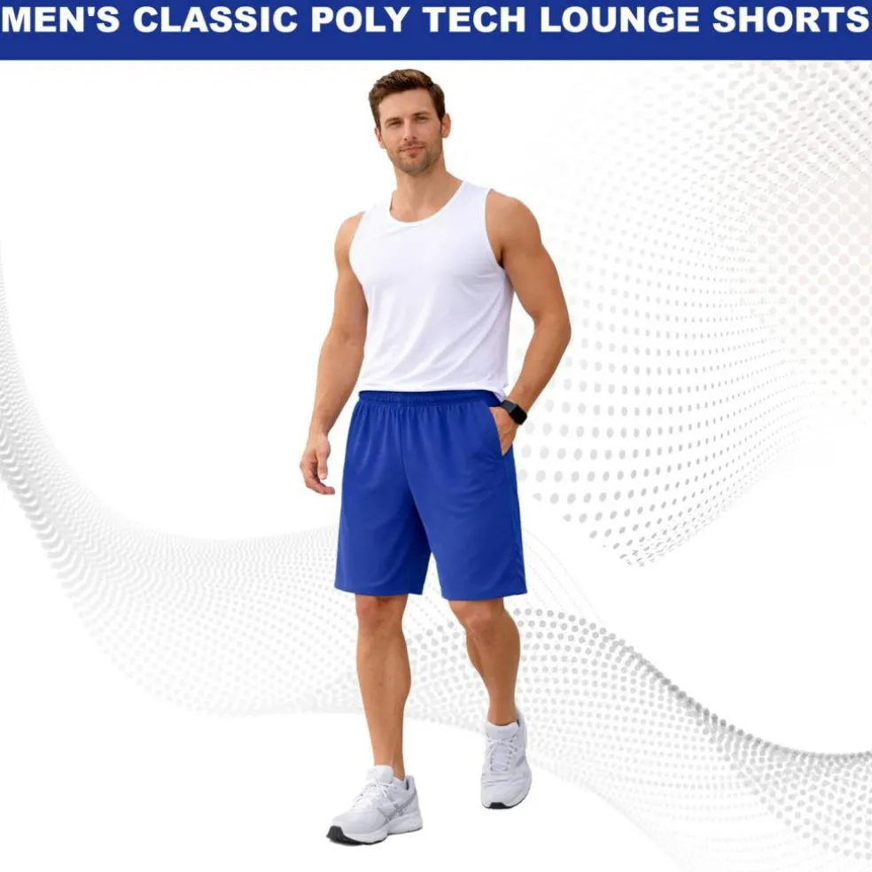 Men's Classic Poly Tech Lounge Shorts (S-3XL)