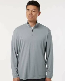 Men's Performance Quarter Zip Pullover 100% Polyester Athletic Top
