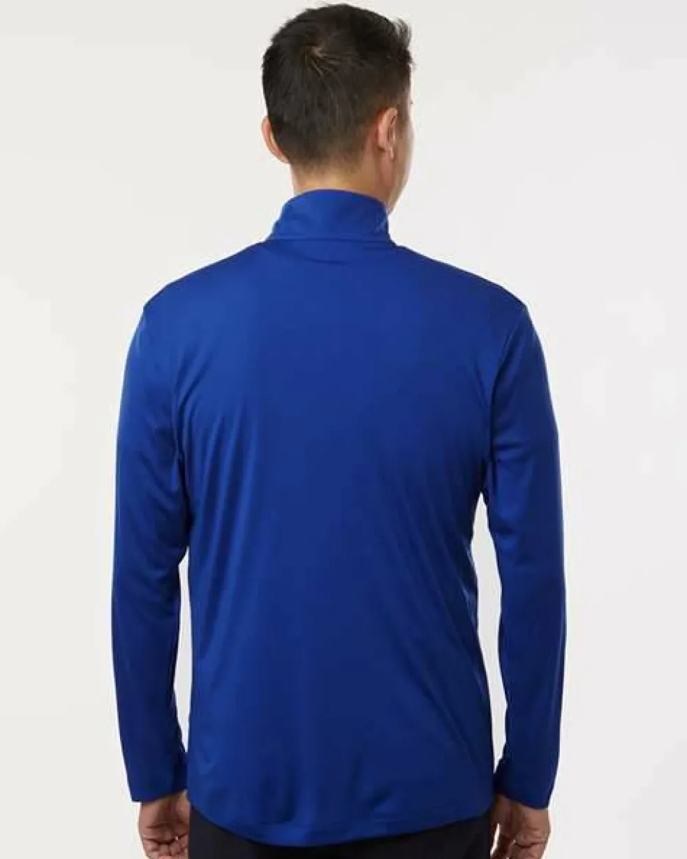Men's Performance Quarter Zip Pullover 100% Polyester Athletic Top