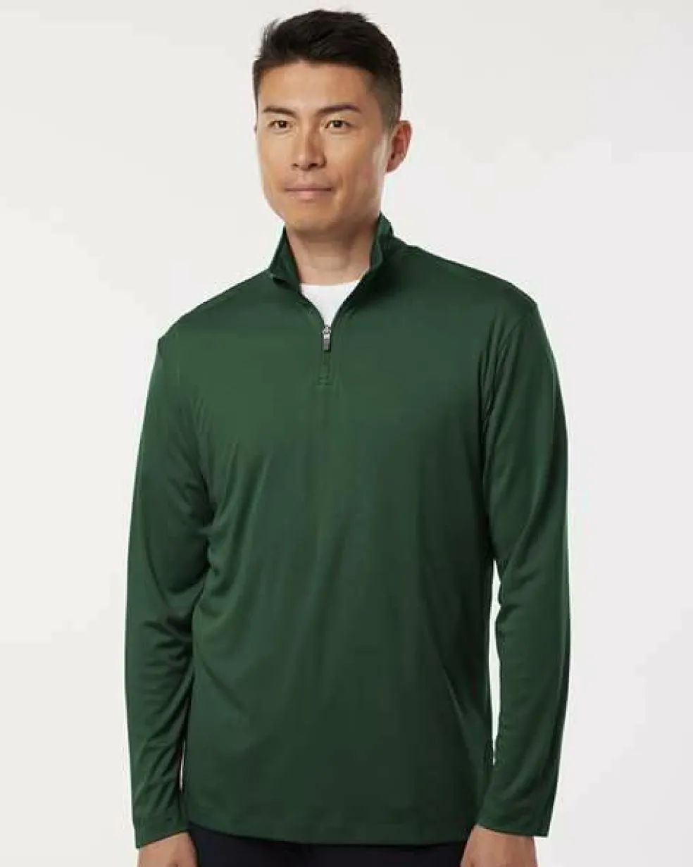 Men's Performance Quarter Zip Pullover 100% Polyester Athletic Top