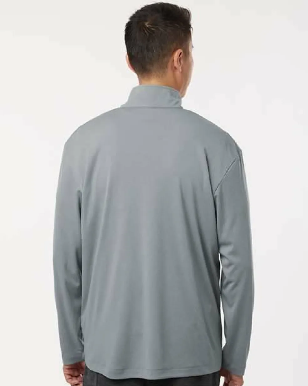 Men's Performance Quarter Zip Pullover 100% Polyester Athletic Top