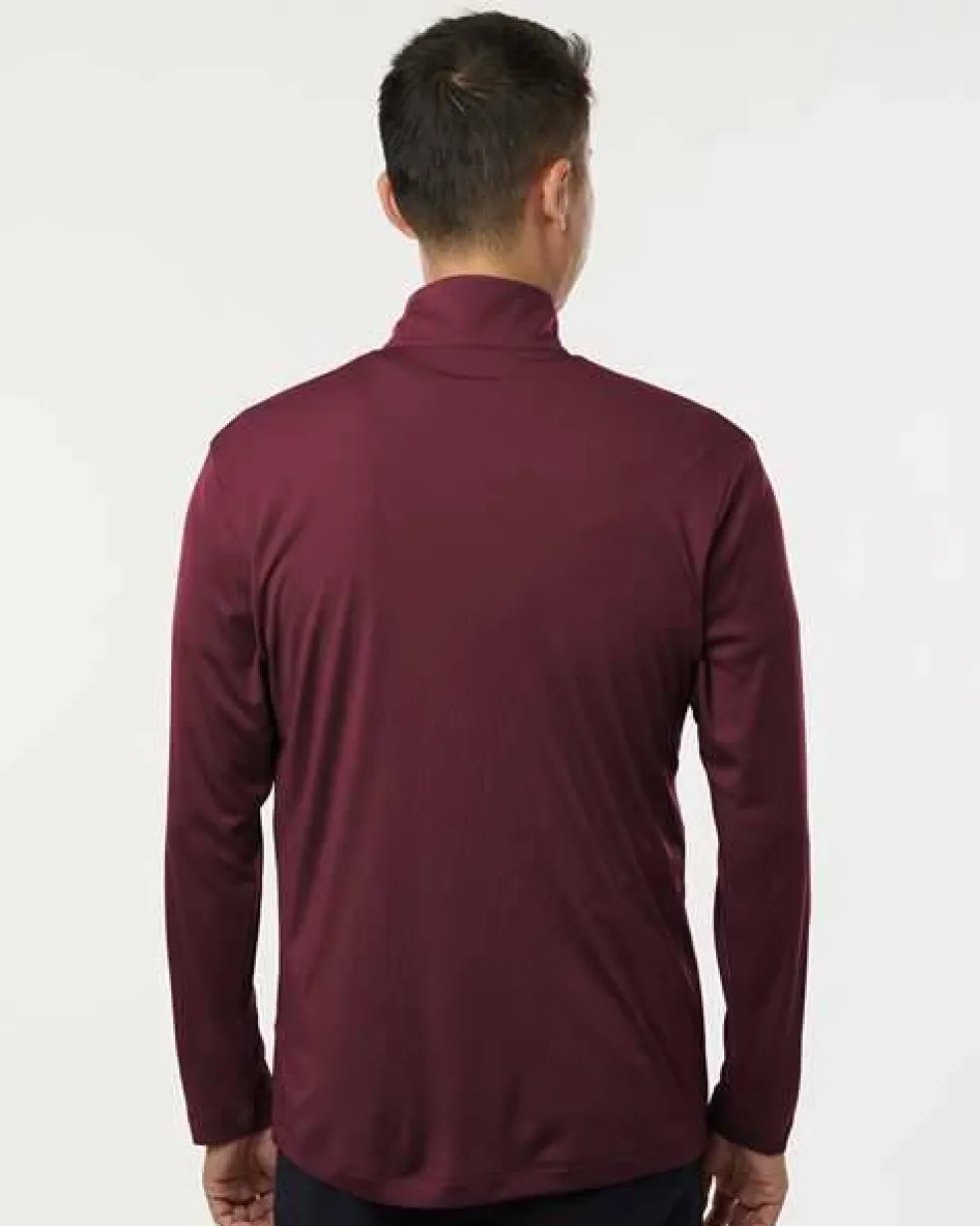 Men's Performance Quarter Zip Pullover 100% Polyester Athletic Top