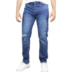 Men's Stretch Ripped Jeans -  Denim Look with Flexibility & Comfort (Sizes: 30-42)