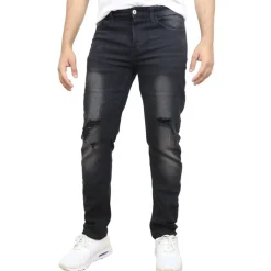Men's Stretch Ripped Jeans -  Denim Look with Flexibility & Comfort (Sizes: 30-42)