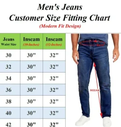 Men's Stretch Ripped Jeans -  Denim Look with Flexibility & Comfort (Sizes: 30-42)