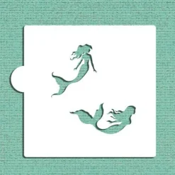Mermaids Cookie & Craft Stencil | CM069 by Designer Stencils | Stencils for Royal Icing, Airbrush, Dusting Powder |