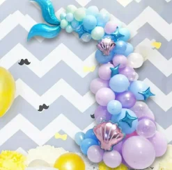 87 Mermaid Tail Balloon Garland Arch - Mermaid Theme Birthday Party Decoration
