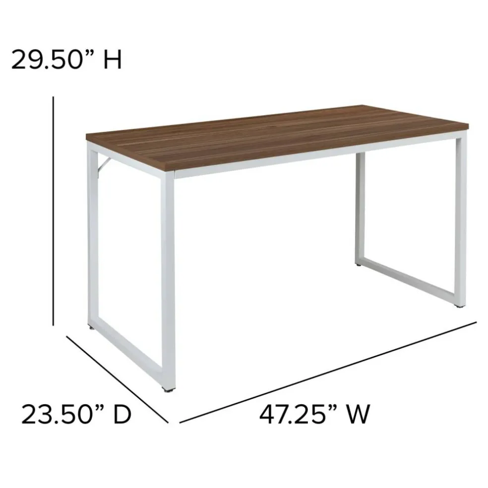 Merrick Lane Berlin 47 Inch Computer Desk with Open Metal Frame