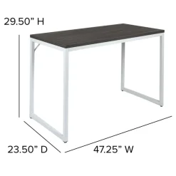 Merrick Lane Berlin 47 Inch Computer Desk with Open Metal Frame