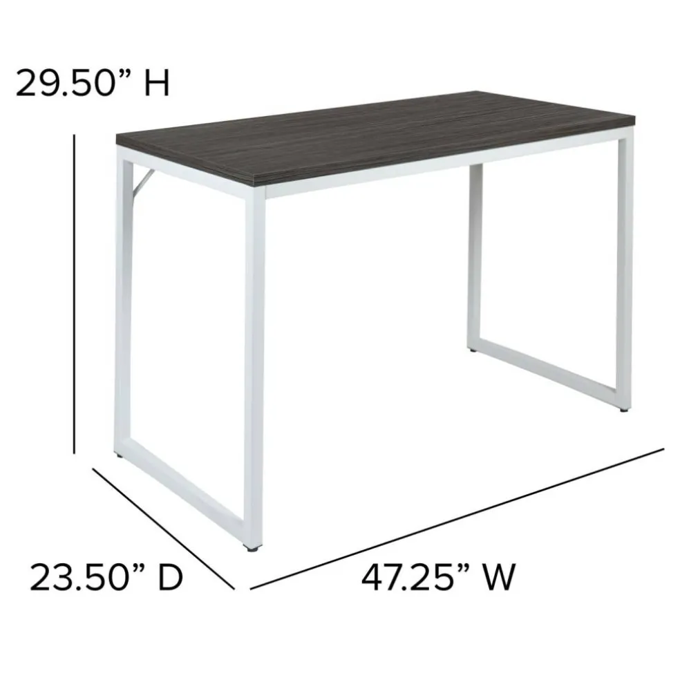 Merrick Lane Berlin 47 Inch Computer Desk with Open Metal Frame