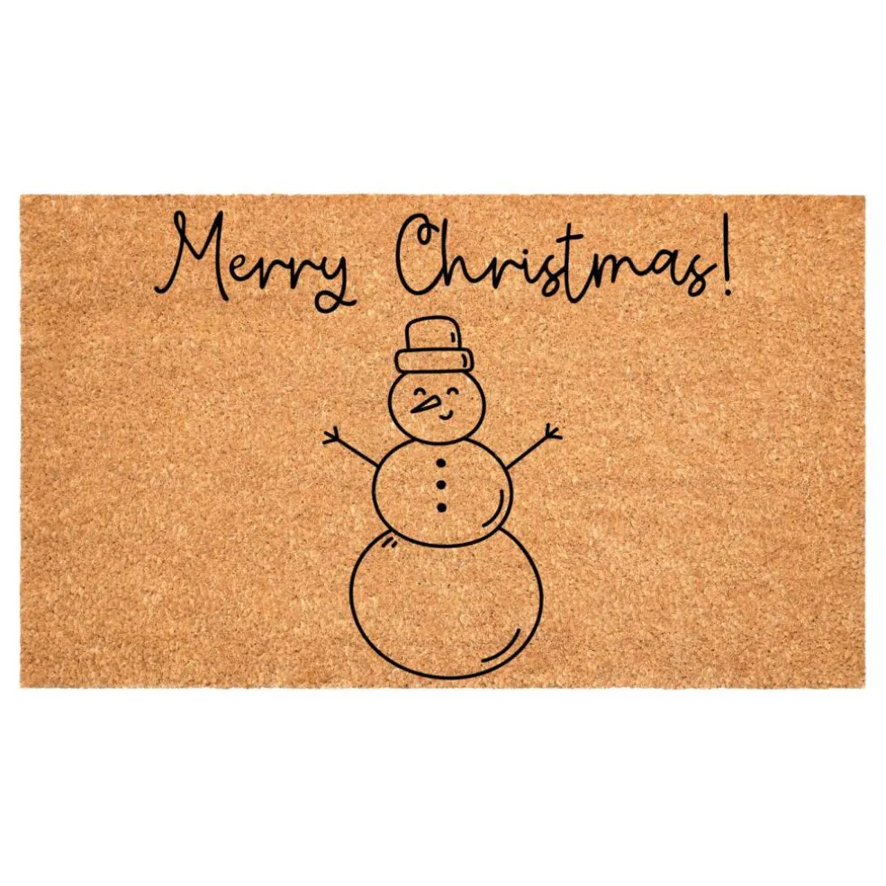 Merry Snowman Doormat