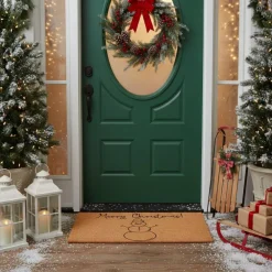 Merry Snowman Doormat