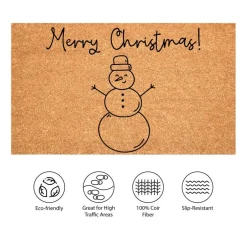 Merry Snowman Doormat