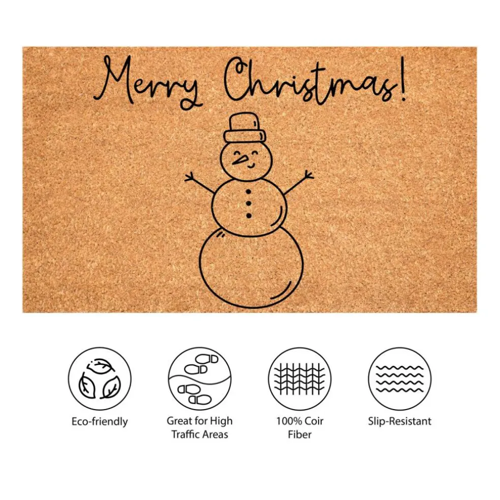 Merry Snowman Doormat