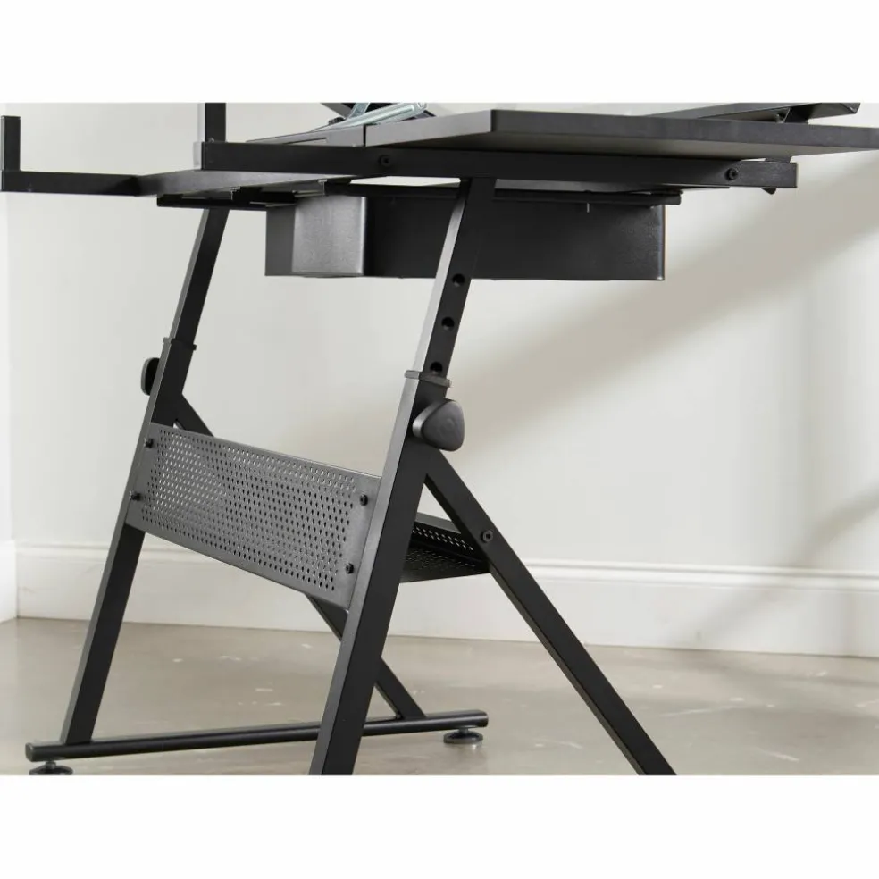Metal & Glass Artist Table by Artist's Loft®