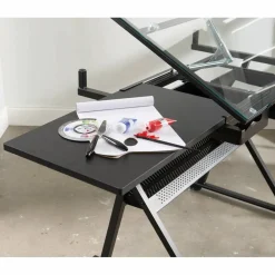 Metal & Glass Artist Table by Artist's Loft®