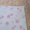 Metallic Gold & Pink Floral White Organza Fabric – 58/59" Sheer Polyester (1 Yard)
