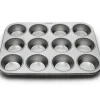 Metallic Stainless Steel Muffin Pan 12 Cup