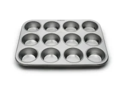 Metallic Stainless Steel Muffin Pan 12 Cup