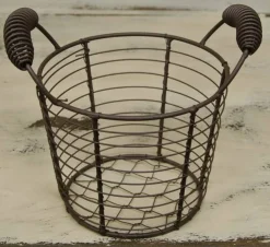 Metal Mesh Basket w/Handles - Set of 2