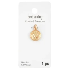 Metal Zodiac Coin Charm by Bead Landing™