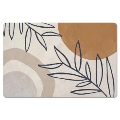 Mid Mod Arch Leaves Floor Mat