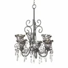 12.75" Midnight Blooms Candle Chandelier