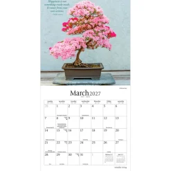 Mindful Living | 2027 7 x 14 Inch (Hanging) Monthly Mini Wall Calendar