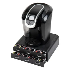 Mind Reader Anchor Collection Black 2-Tier 6-Drawer Single Serve Coffee Pod Organizer