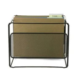 Mind Reader Black Desktop File Organizer Box