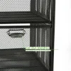Mind Reader Black 3 Drawer Rolling File Cabinet