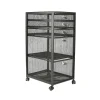 Mind Reader Black 5-Drawer Rolling File Cabinet