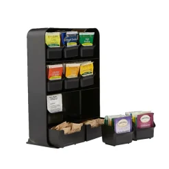 Mind Reader Black Tea Bag holder and Condiment Organizer