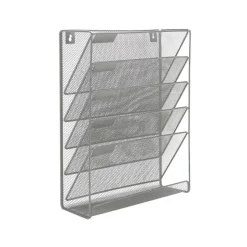 Mind Reader 6 Compartment Vertical Hanging Wall File & Chart Organizer