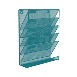 Mind Reader 6 Compartment Vertical Hanging Wall File & Chart Organizer