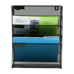 Mind Reader 6 Compartment Vertical Hanging Wall File & Chart Organizer