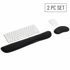 Mind Reader Harmony Collection Black Ergonomic Wrist Rest Set for Keyboard & Mouse