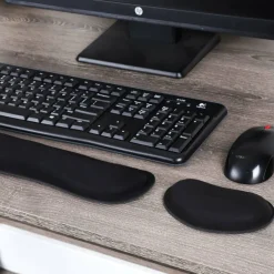 Mind Reader Harmony Collection Black Ergonomic Wrist Rest Set for Keyboard & Mouse