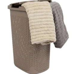 Mind Reader 60L Hamper Laundry Basket with Cutout Handles