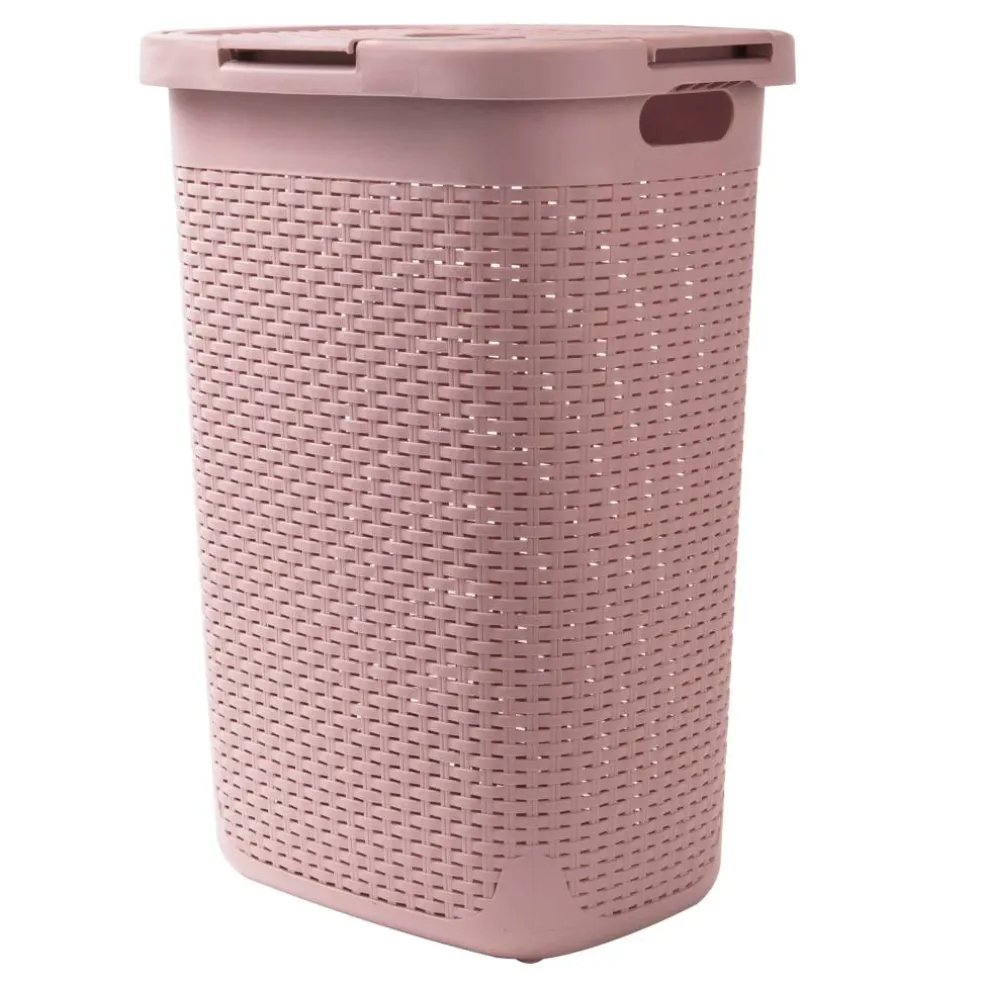 Mind Reader 60L Hamper Laundry Basket with Cutout Handles