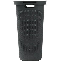 Mind Reader 60L Hamper Laundry Basket with Cutout Handles