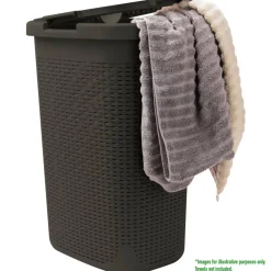 Mind Reader 60L Hamper Laundry Basket with Cutout Handles