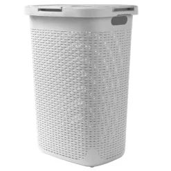 Mind Reader 60L Hamper Laundry Basket with Cutout Handles