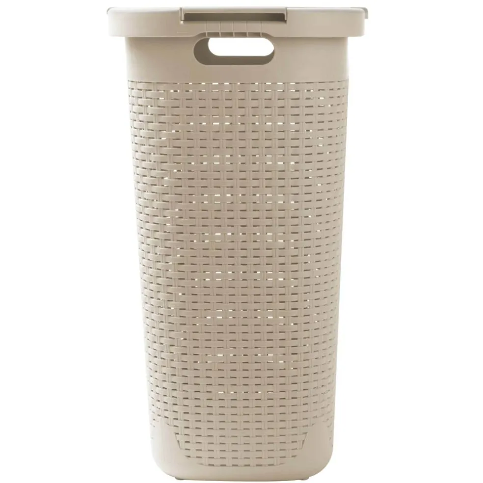 Mind Reader 60L Hamper Laundry Basket with Cutout Handles